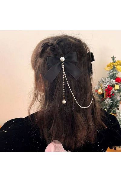 GÜLPEŞE Agrafă cu panglică cu perle, design special, Glpş-0972