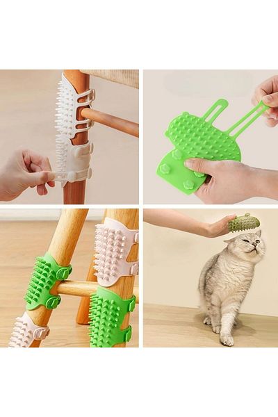 tedaks Adjustable Silicone Cat Itching Comb Attachable to Chair Leg