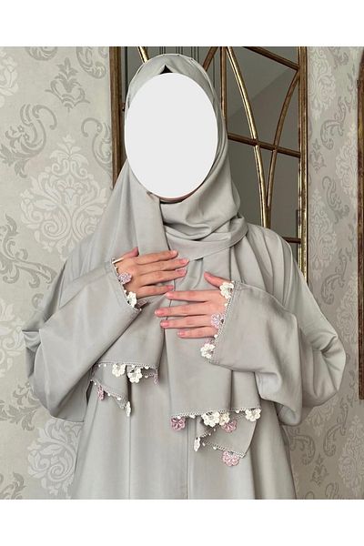 Nimet Abla Butik Hand Embroidered Prayer Robe Suit