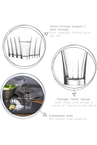 LAV -TRUVA GLASS 90cc 6PC ST.