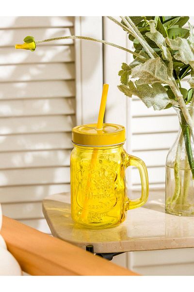 LC Waikiki Lcw Home Glass Cup with Straw (S5)