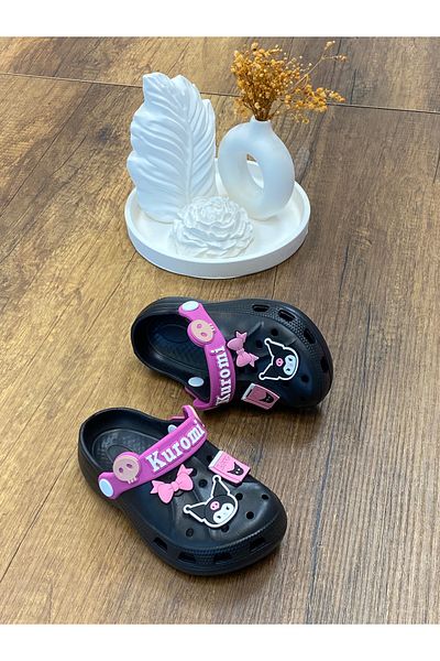 ÇOCUKÇA MODA Kuromi My Melody Girls Non-Slip Sole Slippers Daily Pool Beach Sandals
