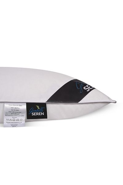 Gentelle Luxury Feather Pillow – 50x66 cm | 100% Cotton Cover | 50% Duck Feather & 50% Duck Down | 950g