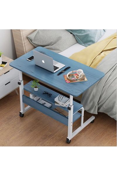 1st Adjustable Height Portable Laptop Desk (40*80cm) - Blue