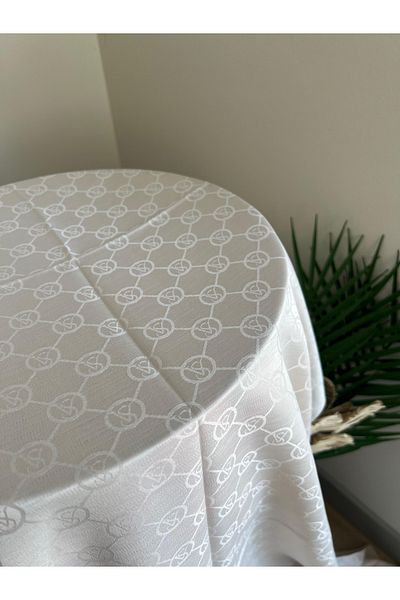 VaVscarfs Vs Pattern Cotton Jacquard Shawl Beige
