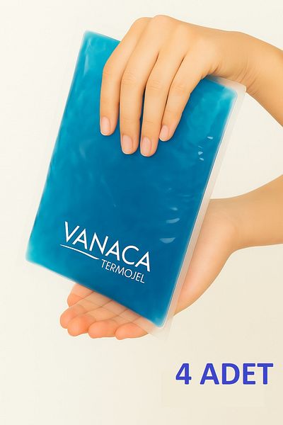 Vanaca Grup عبوة من 4 كمادات جل ثلج ساخنة وباردة - ثلج جل حراري قابل لإعادة الاستخدام مقاس 26 × 35 سم