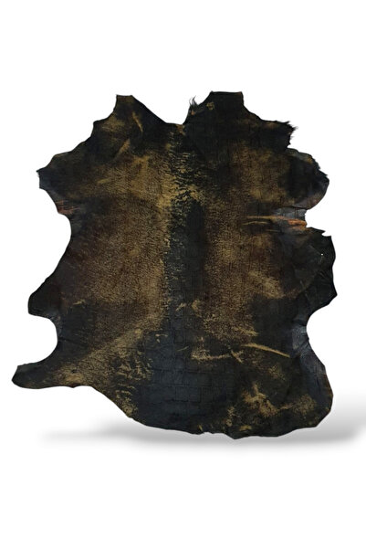 Ottoman Pouffe Art Deco Eskitme Stil Hakiki Gerçek Dana Deri Post 62x72cm