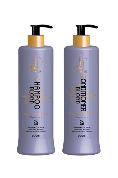 B H BIO HAIR مجموعة شامبو وبلسم بلوند للشعر المصبوغ 500 مل
