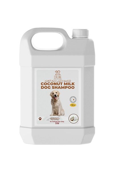 Caline Coconut Milk Dog Shampoo – Hydrating & Nourishing Grooming Solution, 5L Bottle