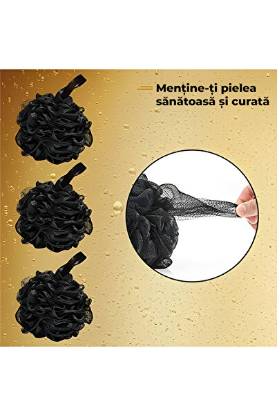 Regal Bliss Bath sponges ® for exfoliation and body massage, mesh material, Set of 3 pieces