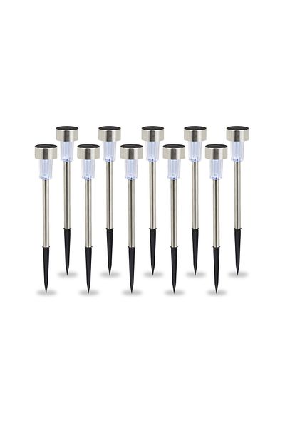 Relaxdays Set de 10 lămpi solare, LED verde, Relaxdays