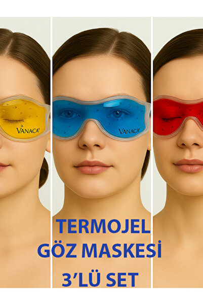 Vanaca Grup 3'lü Sıcak‑soğuk Termojel Buzlu Göz Maskesi–göz Şişliği, Göz Altı Torbaları Ve Ödem Giderici.
