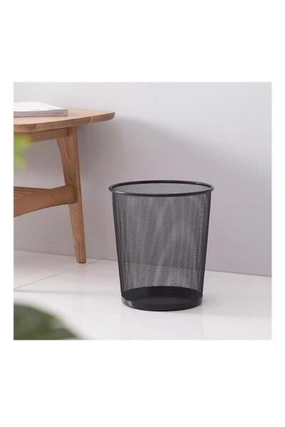 Need سلة المهملات السوداء ذات الفتحات الكاملة من المعدن الشبكي ND-1030، منتج تنظيف منزلي أنيق ومريح