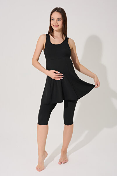 myfirstsea Hamile Kadın Taytlı Mayo Likralı Taytlı Mayo (Likralı Bez Bone Hediyelidir)