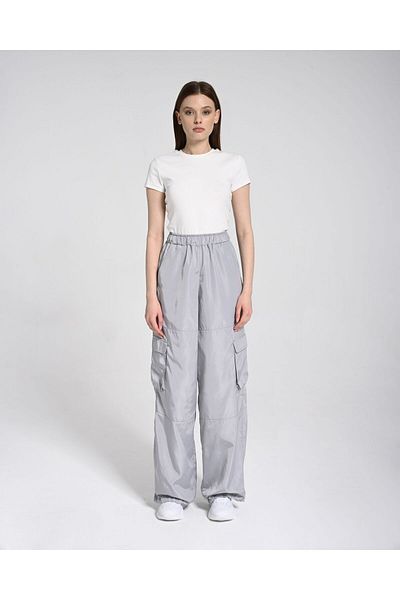 Monolou Elastic Waist Cargo Pants