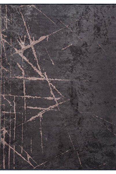 BM Home CRACK BAKIR - KÖMÜR 100X300 CM HALI