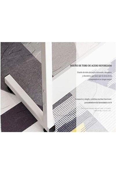 1st Movable Laptop Table with Variable Height (40*80 cm) - White