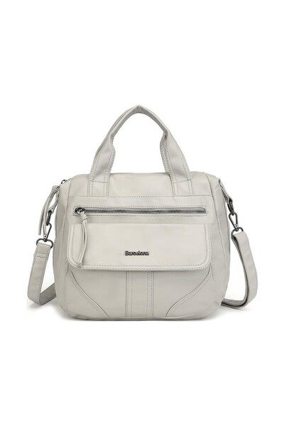 SMART BAGS BARCELONA YIKAMA DERİ OMUZ ASKILI SOFT KADIN ÇANTASI