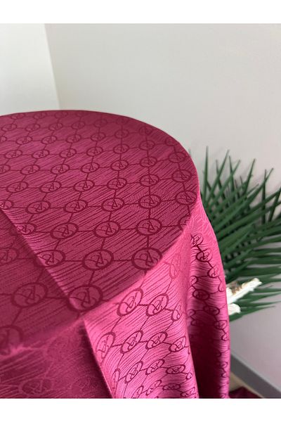 VaVscarfs Vs Pattern Cotton Jacquard Shawl Cherry