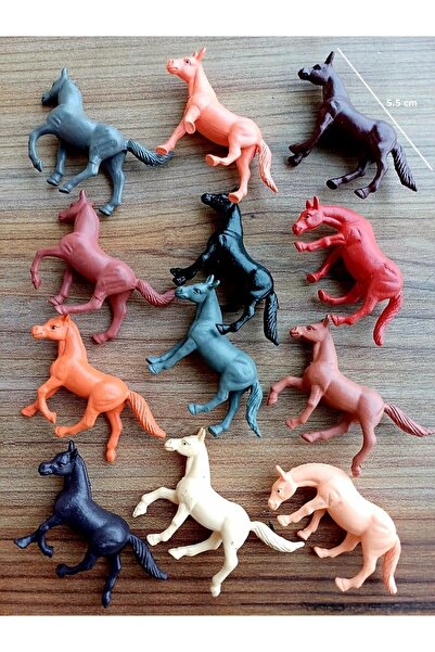 OYUNCAKSAHİLİ Oyuncak Hayvan Set Atlar 12 Parça Orman Hayvanları At Oyuncak 1...