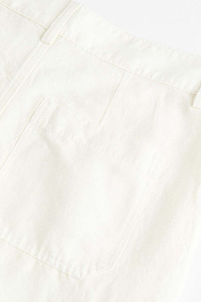 H&M Linen-blend cargo trousers