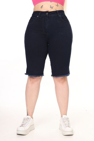 Era Lisa High Waist Lycra Bermuda Denim Shorts