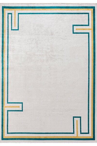 BM Home DRESDEN KOYU TURKUAZ - GOLD - EKRU 200X300 CM HALI