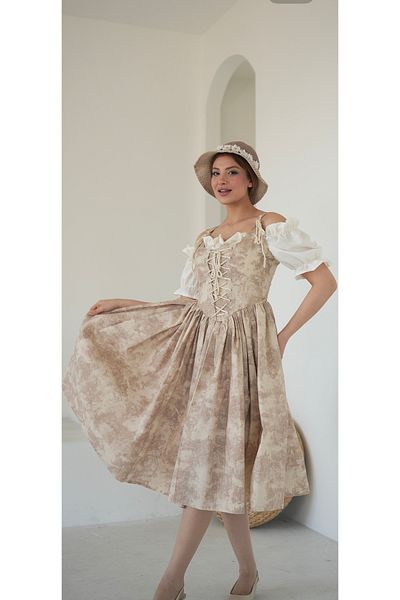 Asushvintage Φόρεμα με μπλούζα με μάτια