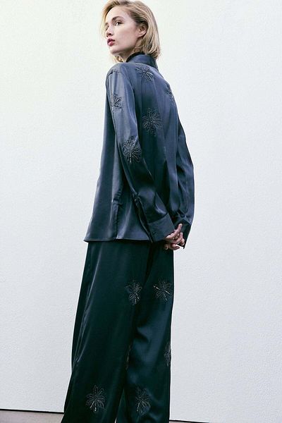 H&M Embroidered trousers