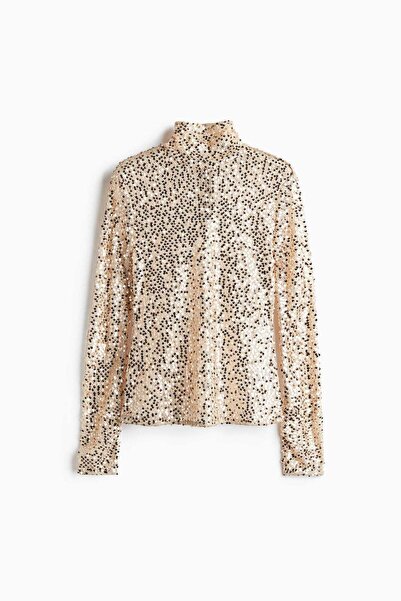 H&M Sequined turtleneck top