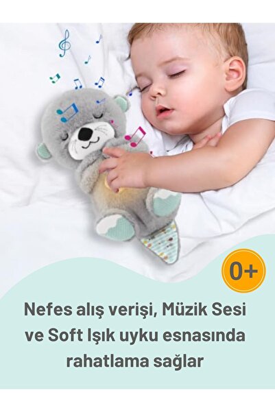 Magicway Müzikli Işıklı Uyku Arkadaşı Nefes Alan Su Samuru Oyun Arkadaşı Rahatlatıcı Melodi Özellikli Oyuncak