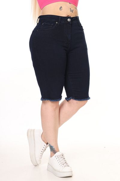 Era Lisa High Waist Lycra Bermuda Denim Shorts