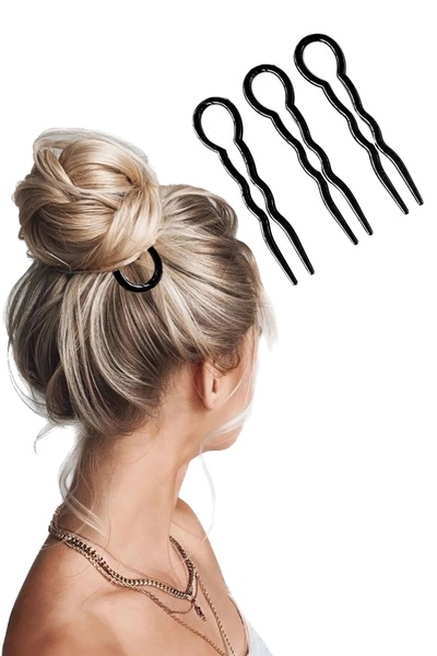 Stone Family 3-Piece Black Bun Buckle – Practical Hair Styling