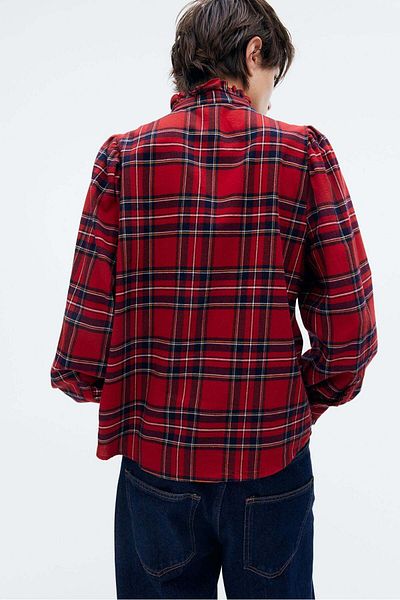 H&M Frill-trimmed twill blouse