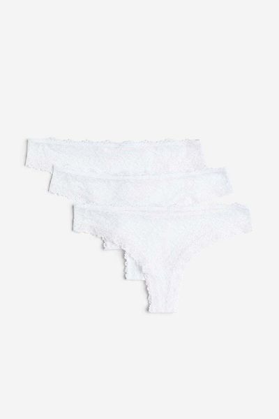 H&M 3-pack lace Brazilian briefs
