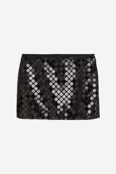 H&M Sequined mini skirt