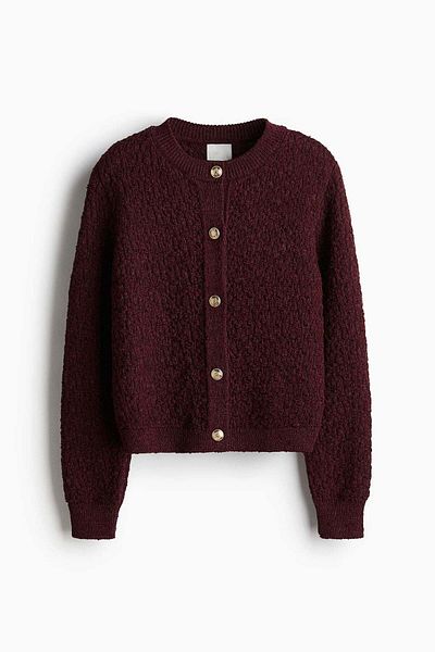 H&M Textured-knit cardigan