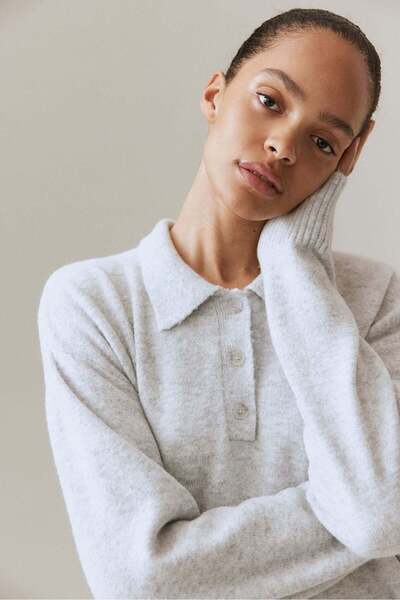 H&M Fine-knit collared jumper