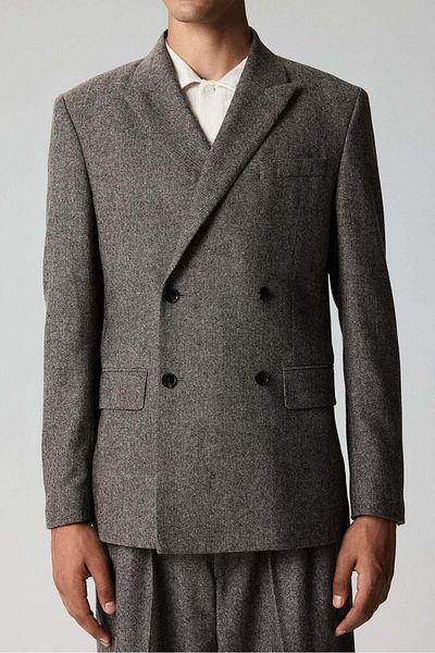 H&M Regular Fit Wool-blend double-breasted jacket