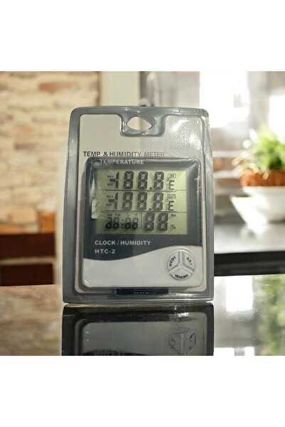 YAGO Htc-2 Saatli ve Alarmlı Dijital Termometre - Sıcaklık ve Nem Ölçer