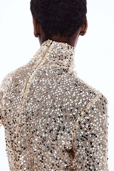 H&M Sequined turtleneck top