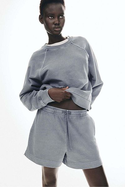 H&M Washed Cotton Sweatshorts