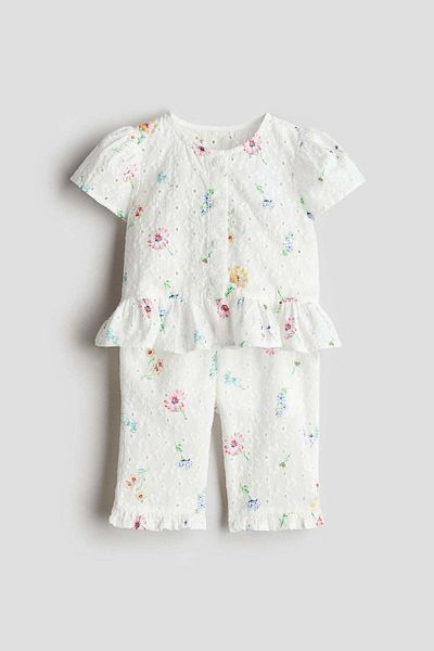 H&M 2-piece broderie anglaise set
