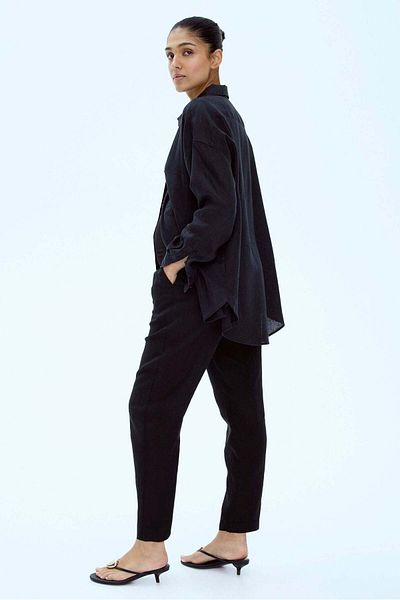 H&M MAMA Linen-blend trousers