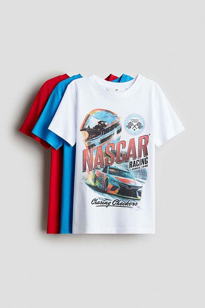 H&M 3-pack Printed Cotton T-shirts