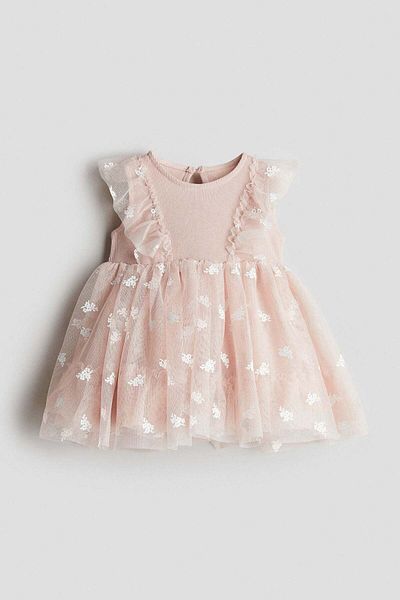 H&M Printed tulle-skirt dress