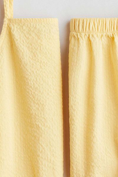 H&M 2-piece cotton strappy top and shorts set