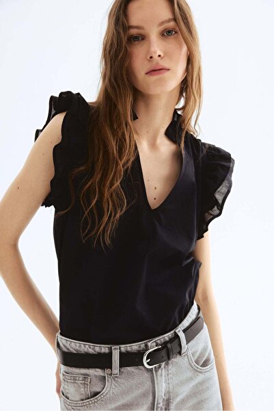 H&M Frill-trimmed blouse