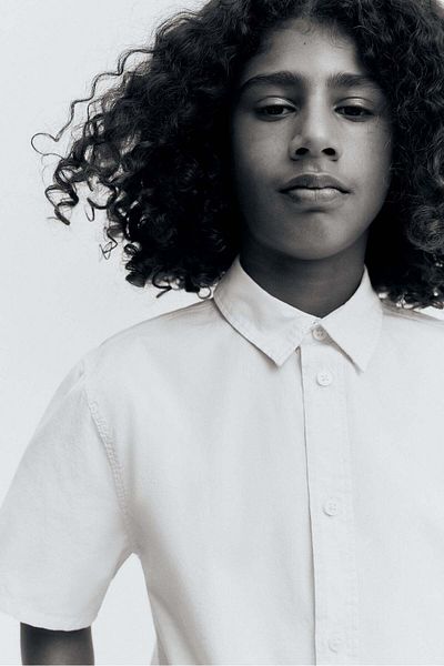 H&M Short-sleeved Cotton Shirt
