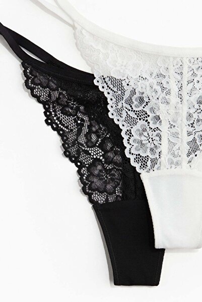 H&M 3-pack lace tanga thong briefs